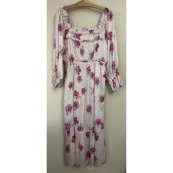 NICHOLAS Floral Pleated Prairie Dress • Size 8 US - Picture 2 of 13